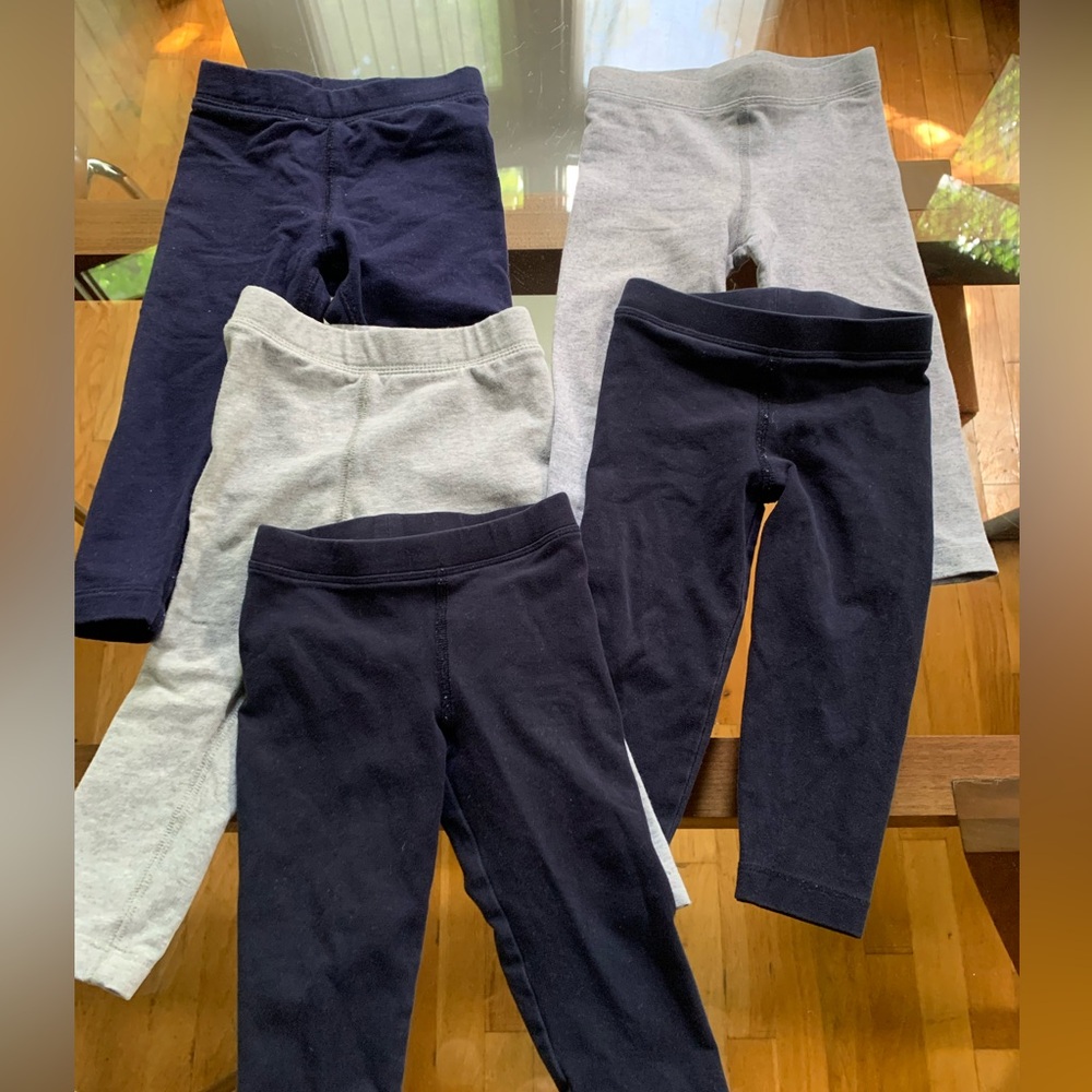 Primary Kids Leggings in Navy and Gray